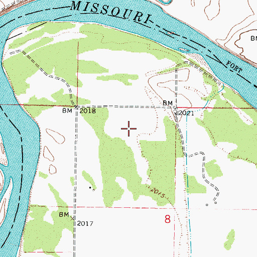 Topographic Map of 26N44E08BA__01 Well, MT