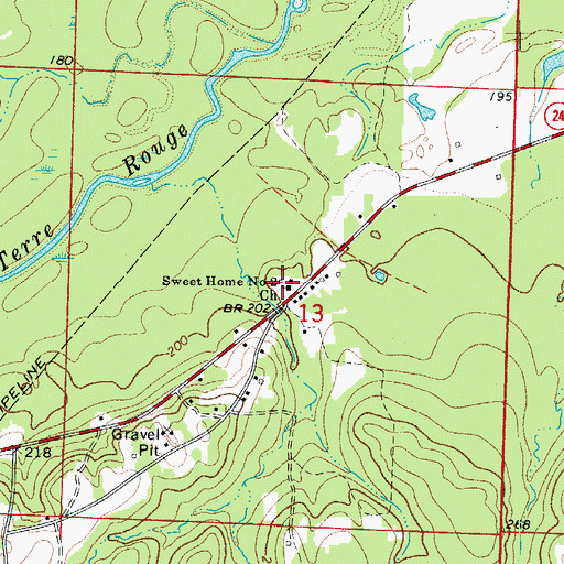 Topographic Map of Sweet Home Number 2 Church, AR