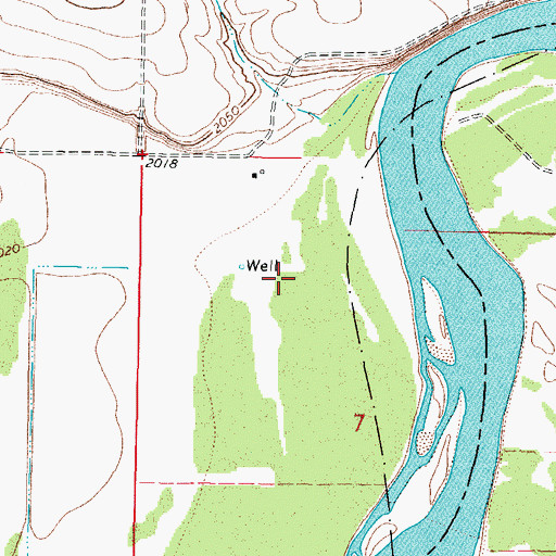 Topographic Map of 26N44E07BA__01 Well, MT