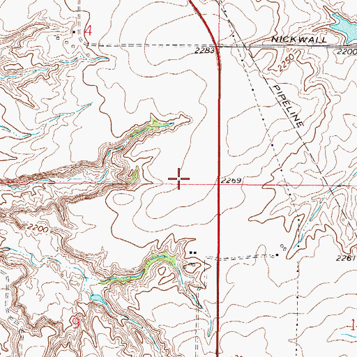 Topographic Map of 26N48E09ACA_01 Well, MT