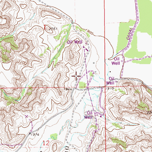 Topographic Map of 26N57E01DD__01 Well, MT