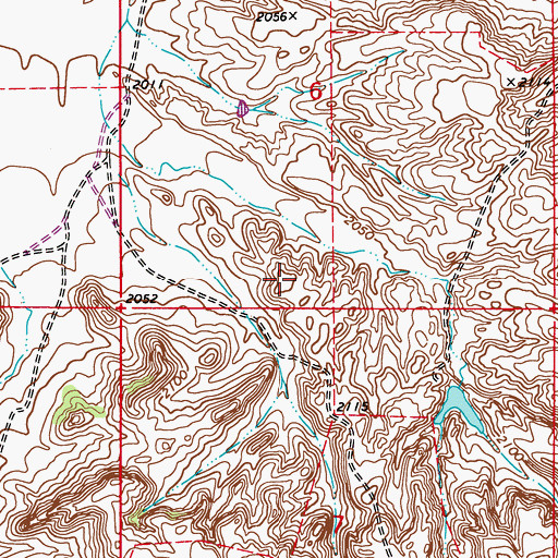 Topographic Map of 26N52E06CD__01 Well, MT