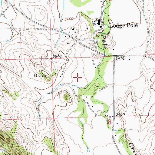 Topographic Map of 26N25E08BBDA01 Well, MT