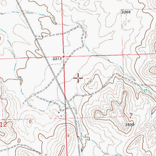 Topographic Map of 26N24E07BBDB02 Well, MT