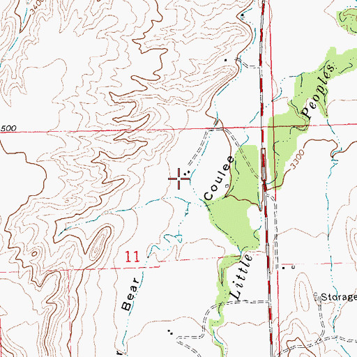 Topographic Map of 26N23E11ABD_01 Well, MT