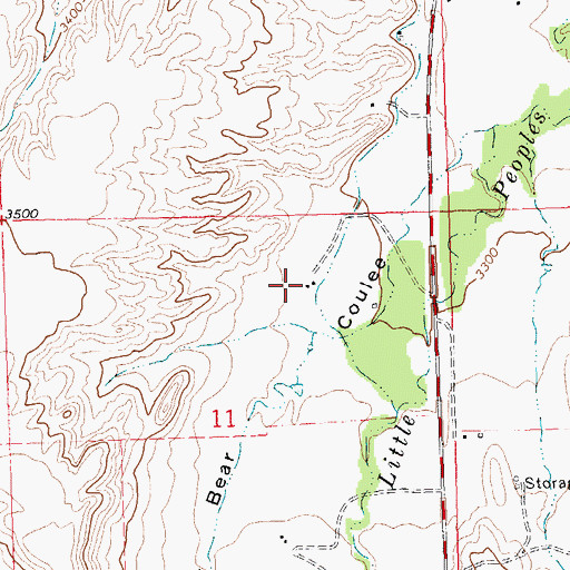 Topographic Map of 26N23E11ABD_02 Well, MT