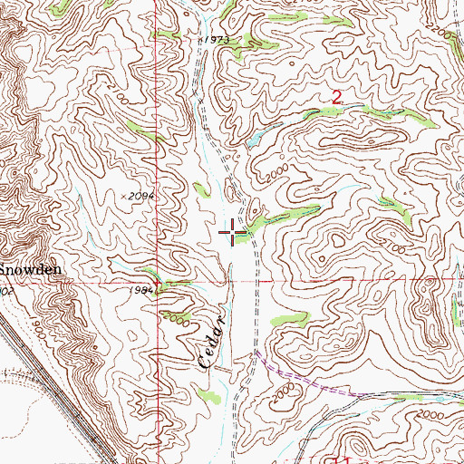 Topographic Map of 26N59E02CCAD01 Well, MT