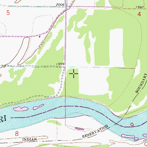 Topographic Map of 26N46E05DD__01 Well, MT