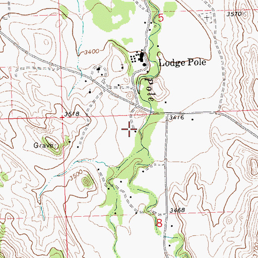 Topographic Map of 26N25E08BAB_01 Well, MT