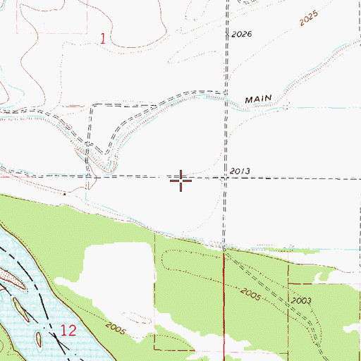 Topographic Map of 26N44E01DD__01 Well, MT
