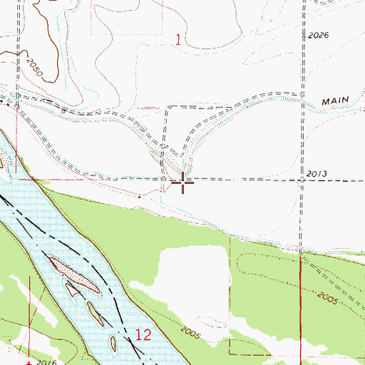 Topographic Map of 26N44E01DC__01 Well, MT