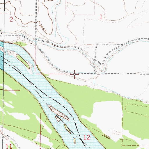 Topographic Map of 26N44E01CD__01 Well, MT