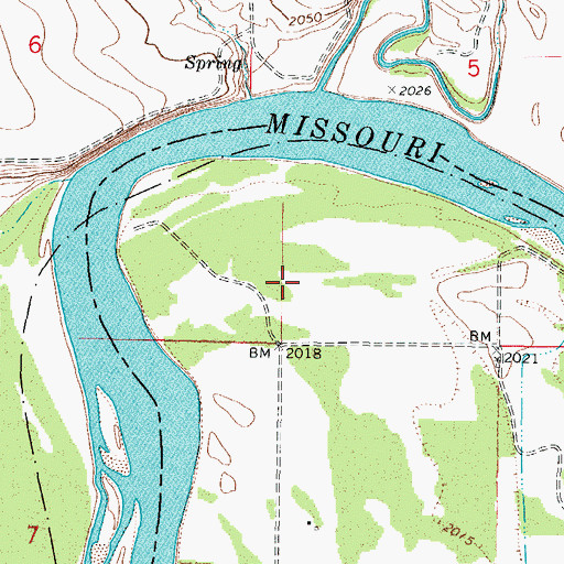 Topographic Map of 26N44E05CC__01 Well, MT