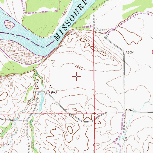 Topographic Map of 26N58E01DA__01 Well, MT