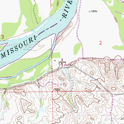 Topographic Map of 26N58E02CB__01 Well, MT