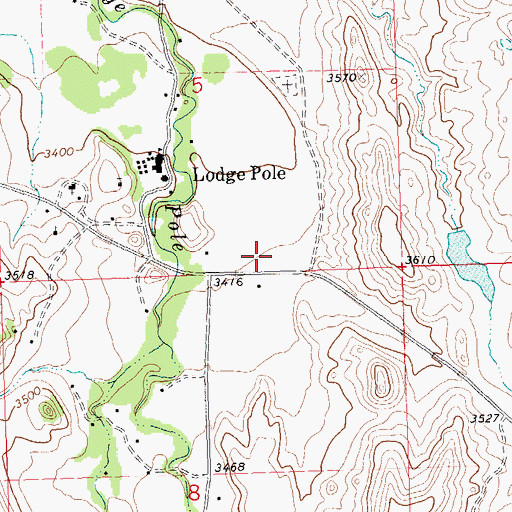 Topographic Map of 26N25E08ABA_01 Well, MT