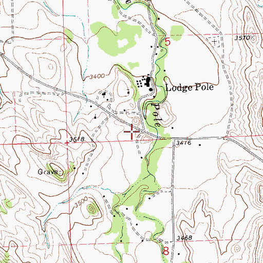 Topographic Map of 26N25E05CDC_04 Well, MT