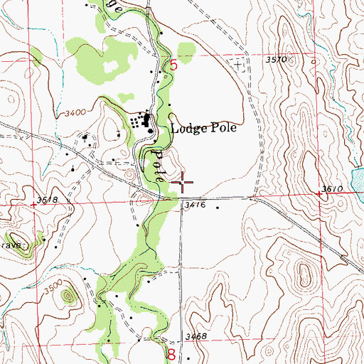 Topographic Map of 26N25E05DCC_01 Well, MT