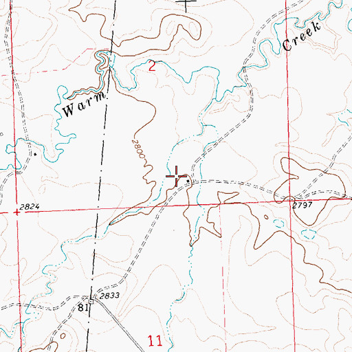 Topographic Map of 26N26E02DC__01 Well, MT