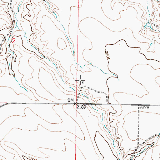 Topographic Map of 26N39E01CCBC01 Well, MT