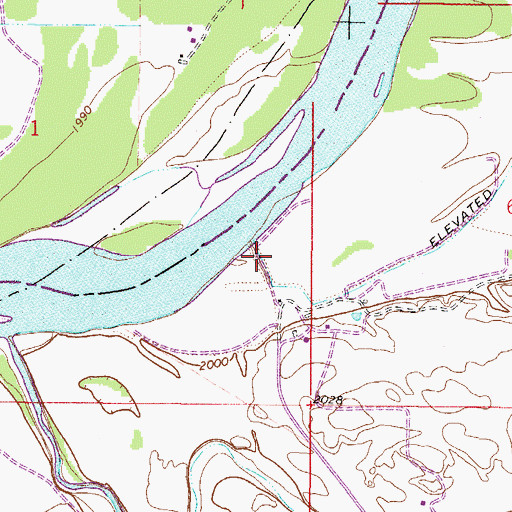 Topographic Map of 26N46E01DA__02 Well, MT