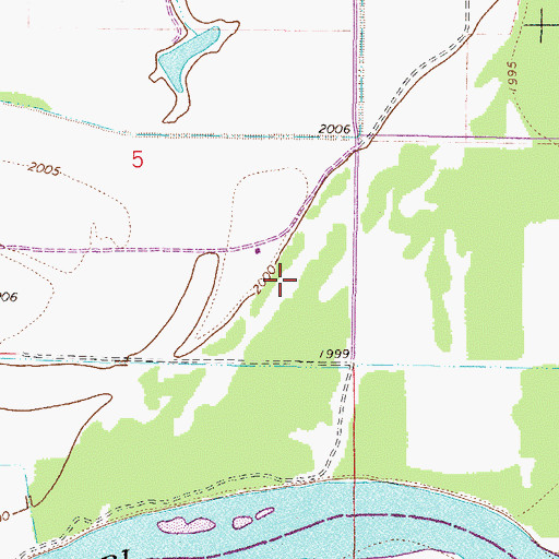 Topographic Map of 26N46E05DB__01 Well, MT