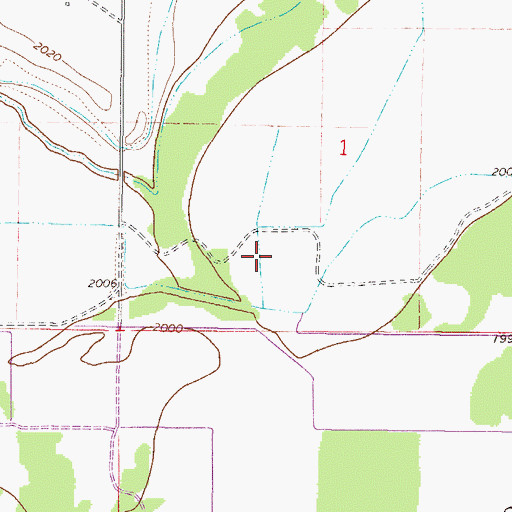 Topographic Map of 26N45E01CD__01 Well, MT