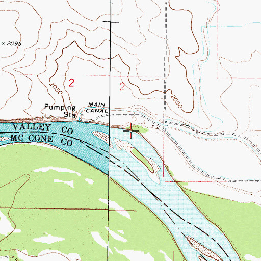 Topographic Map of 26N44E02DA__01 Well, MT