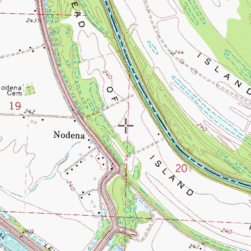 Topographic Map of Towhead of Island Number 34, AR