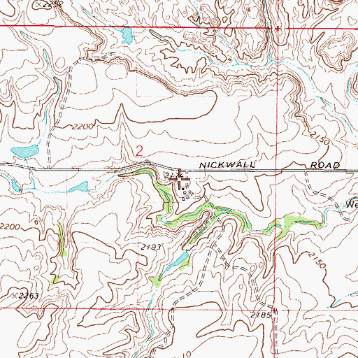 Topographic Map of 26N48E02DBAC01 Well, MT