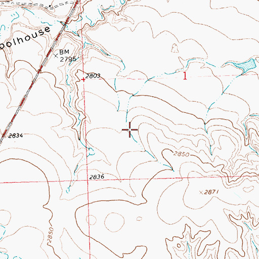 Topographic Map of 26N27E01C___01 Well, MT