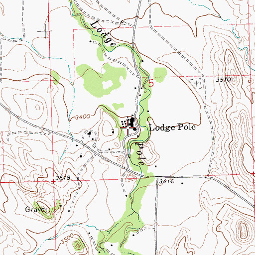 Topographic Map of 26N25E05CDA_01 Well, MT