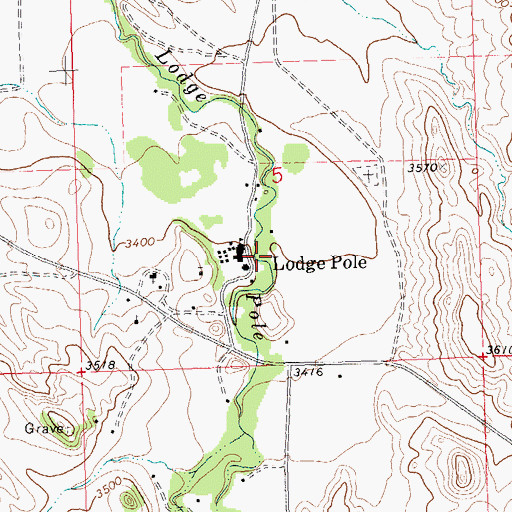 Topographic Map of 26N25E05CAD_02 Well, MT