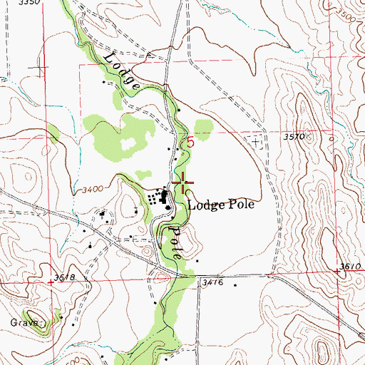 Topographic Map of 26N25E05CAD_01 Well, MT