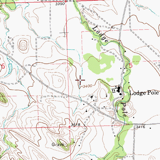 Topographic Map of 26N25E05CBC_01 Well, MT