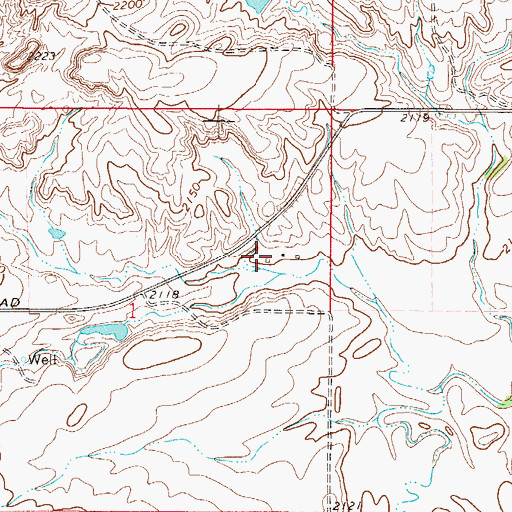 Topographic Map of 26N48E01ADBD01 Well, MT