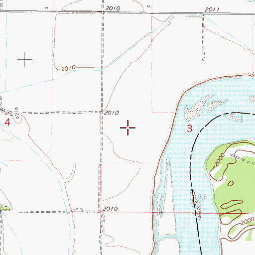 Topographic Map of 26N45E03CB__01 Well, MT