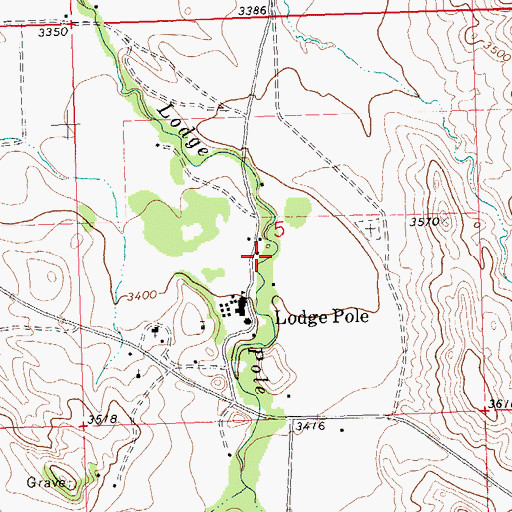 Topographic Map of 26N25E05CAA_03 Well, MT