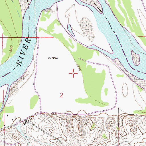 Topographic Map of 26N58E02ACAC01 Well, MT