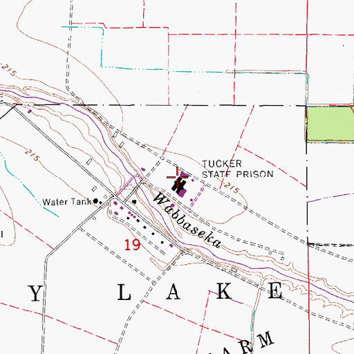 Topographic Map of Arkansas Department of Corrections Tucker Unit, AR