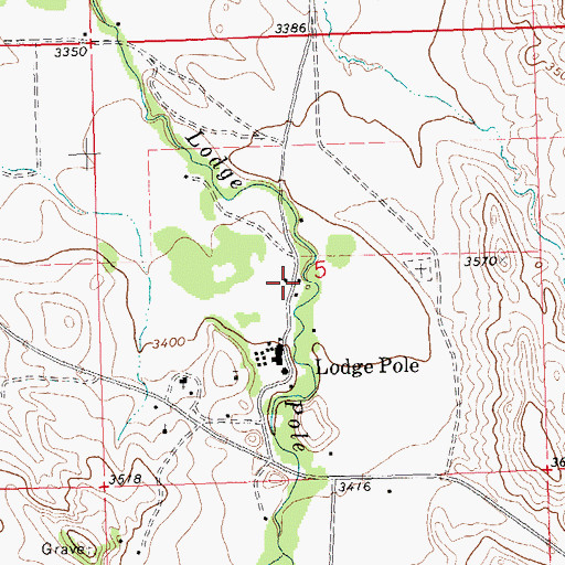 Topographic Map of 26N25E05CAAA03 Well, MT