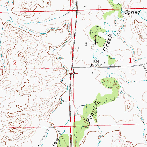 Topographic Map of 26N23E01CBB_01 Well, MT