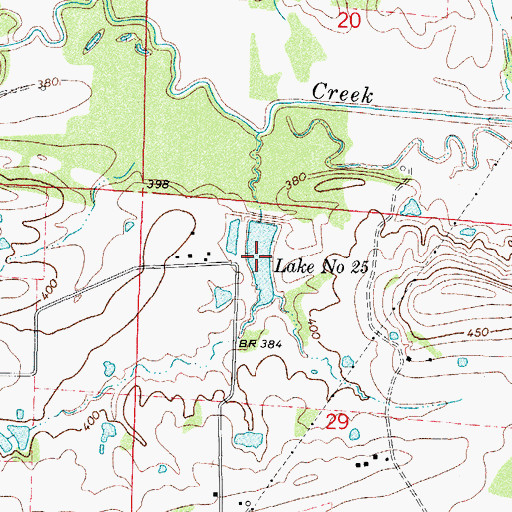 Topographic Map of Lake Number Twentyfive, AR