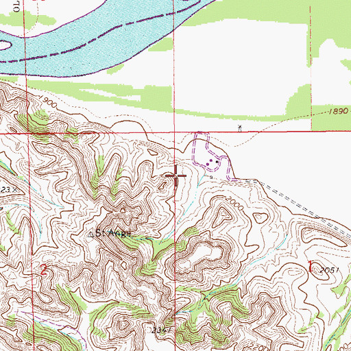 Topographic Map of 26N57E01BB__01 Well, MT