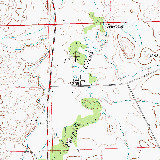 Topographic Map of 26N23E01BDCC01 Well, MT