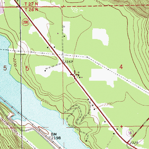 Topographic Map of 26N33W04CBAB01 Well, MT