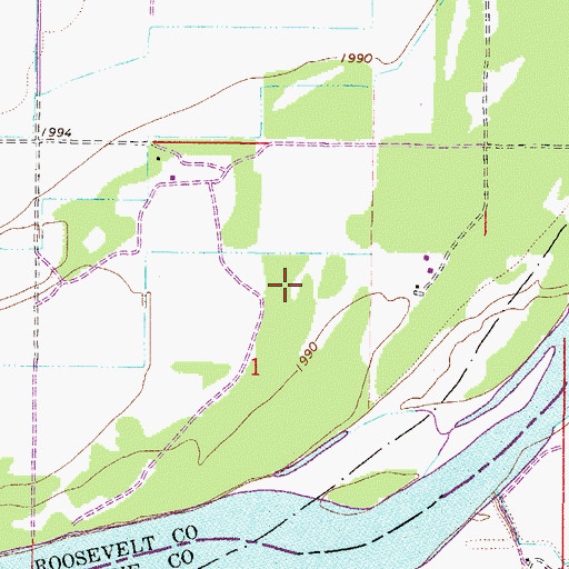 Topographic Map of 26N46E01BA__01 Well, MT