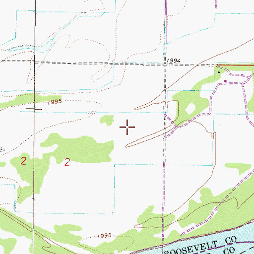 Topographic Map of 26N46E02AB__01 Well, MT