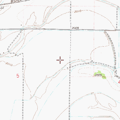Topographic Map of 26N45E05AD__01 Well, MT