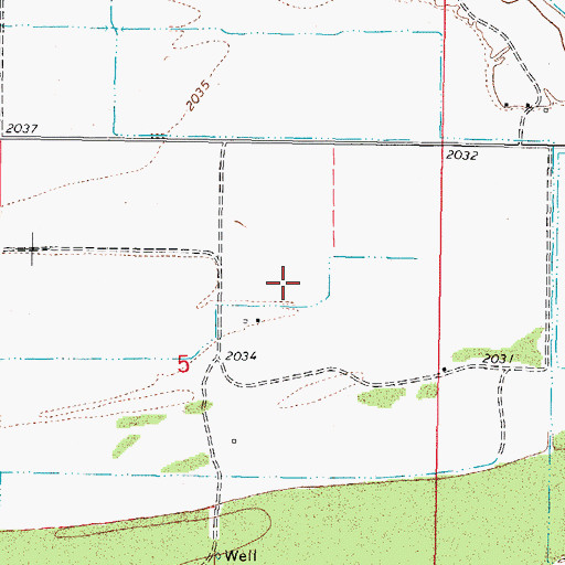 Topographic Map of 26N43E05AC__01 Well, MT